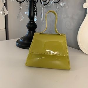 Card Holder Lime Green Purse with Strap